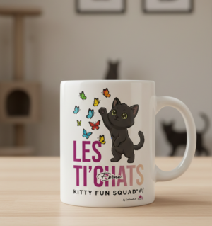 mug_blanc-_Kittyfunsquad#1_Les-TiChats_ Kitty fun squad #1