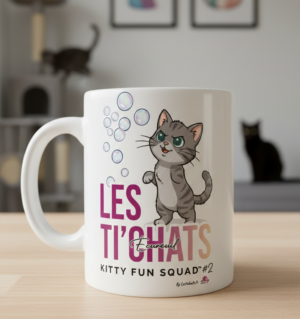 mug_blanc-_Kittyfunsquad#2_Les-TiChats_ Kitty fun squad #2